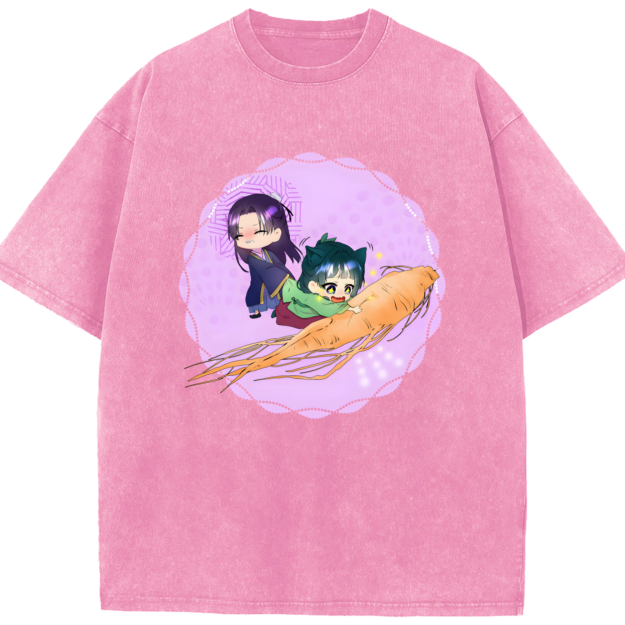 （画像用） 薬屋のひとりごと The Apothecary Diaries 綿100% ヴィンテージ風 半袖Tシャツ（フロントプリント）